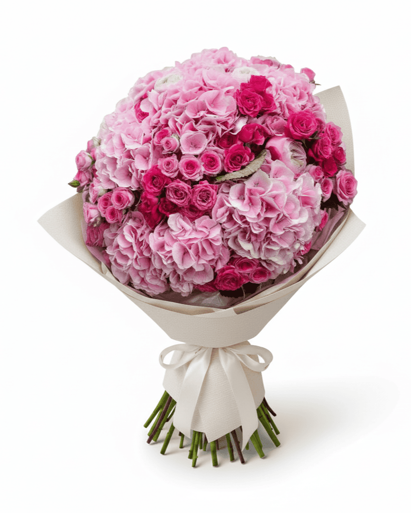 Hortensien-Bouquet Pink Elegance