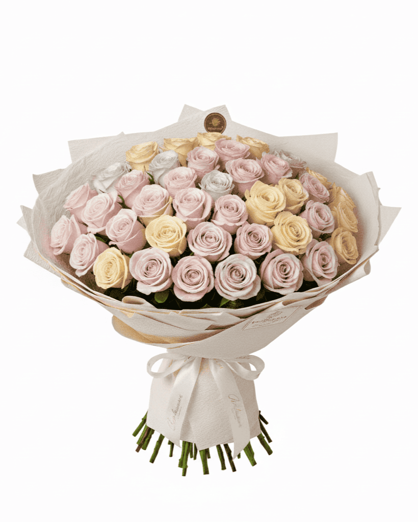 Rosen-Bouquet Pastel Romance